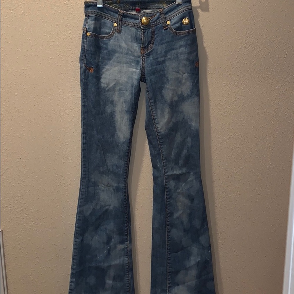 Blue Apple Bottom Flare Jeans
